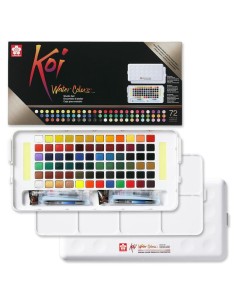 Caja Acuarelas Sakura Koi Colores 1/2 Godet 72 Unidades