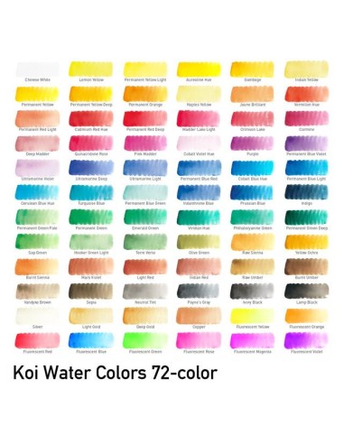 Caja Acuarelas Sakura Koi Colores 1/2 Godet 72...