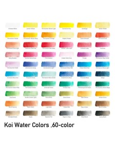 Caja Acuarelas Sakura Koi Colores 1/2 Godet 60 Unidades 2