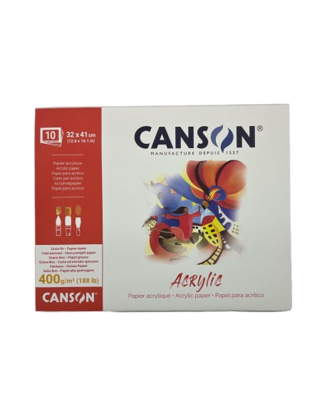 Bloc Canson Acrílico 32x41 cm 10 H 400 gr