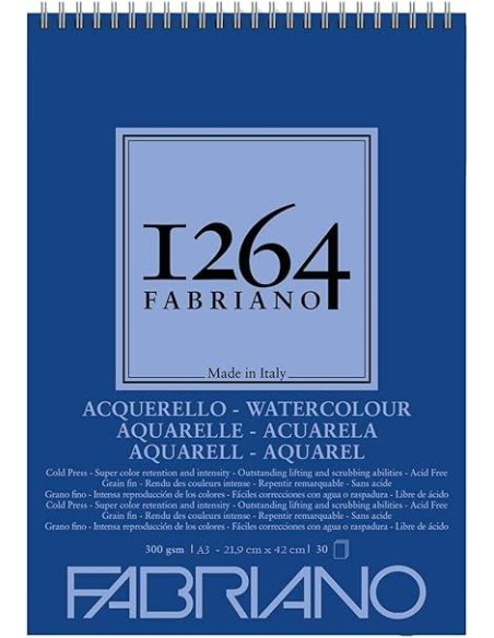 Bloc Fabriano Acuarela A3 300 gr