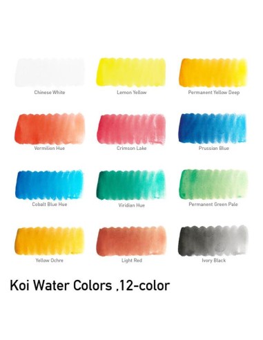 Caja Acuarelas Sakura Koi Colores 1/2 Godet 12...