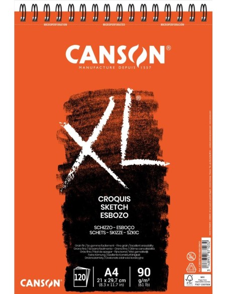 Bloc Canson XL Croquis A4 120 H 90 gr