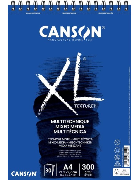 Bloc Canson XL Mix Media A4 30 H 300 gr