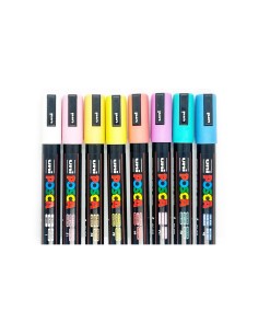 Caja Rotuladores Posca PC-5M Tonos Pastel 8 Unidades