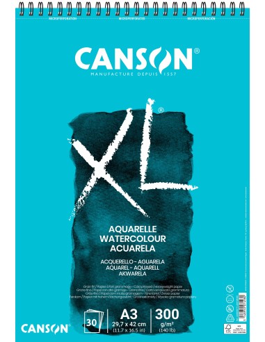 Bloc Canson XL Acuarela  A3 300 gr