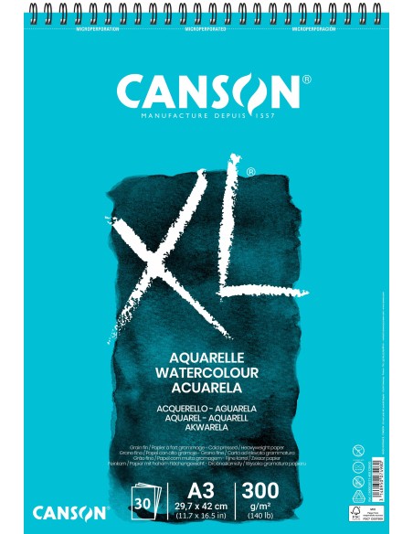 Bloc Canson XL Acuarela  A3 300 gr