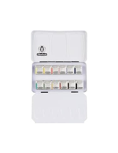 Caja Acuarelas Akademie 1/2 Godet 12 Unidades