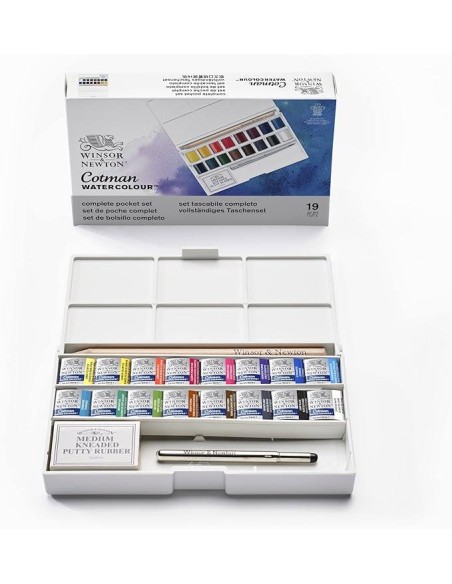Caja Acuarelas Cotman Bolsillo Deluxe 1/2 Godet