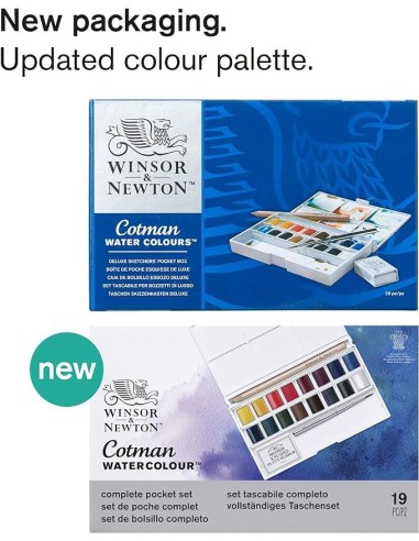 Caja Acuarelas Cotman Bolsillo Deluxe 1/2 Godet