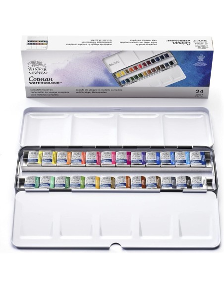 Caja Metal Acuarela 24 SG Cotman