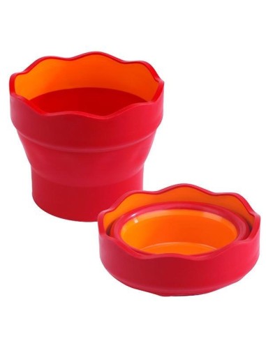 Recipiente Limpia - Pinceles Clic & Go Faber-Castell Rojo