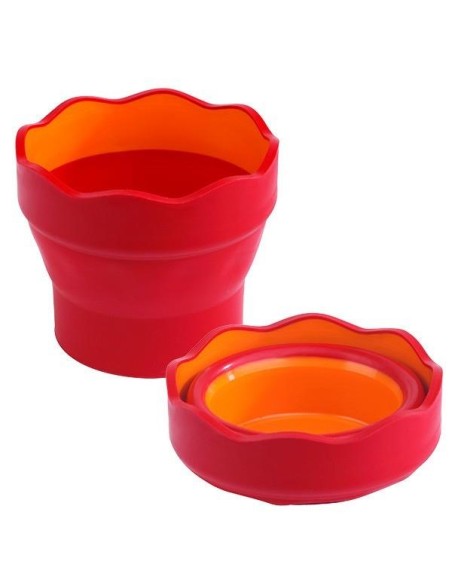 Recipiente Limpia - Pinceles Clic & Go Faber-Castell Rojo