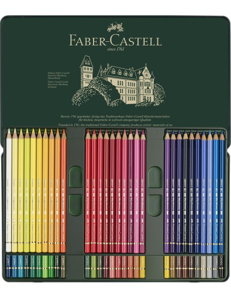 Caja Lápices Faber-Castell Metal Polychromos 60 Unidades