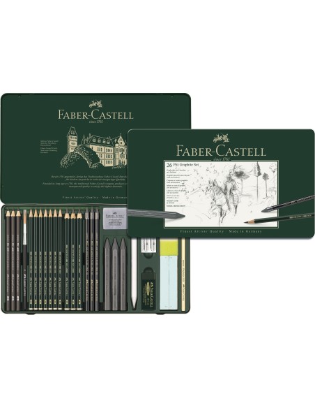 Estuche Faber-Castell  Pitt Monochrome 26 Piezas