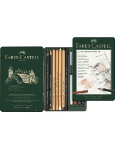 Estuche Faber-Castell  Pitt Monochrome 12 Piezas