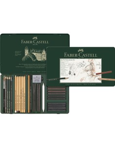Estuche Faber-Castell Pitt Monochrome 33 Piezas