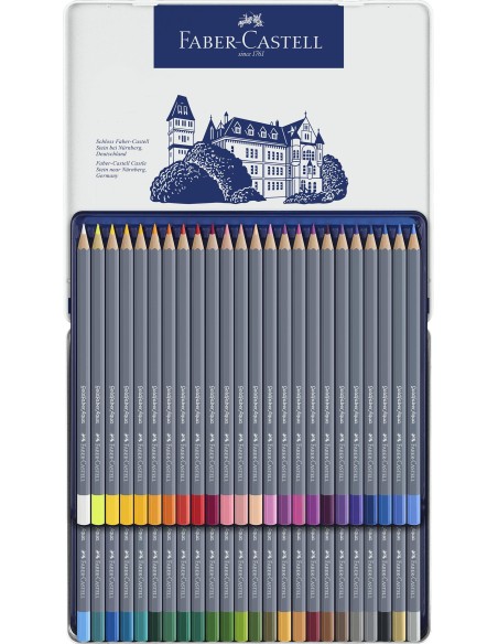 Caja Lápices Faber-Castell Metal Acuarelables 48 Unidades