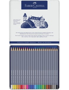 Caja Lápices Faber-Castell Metal Acuarelables 24 Unidades