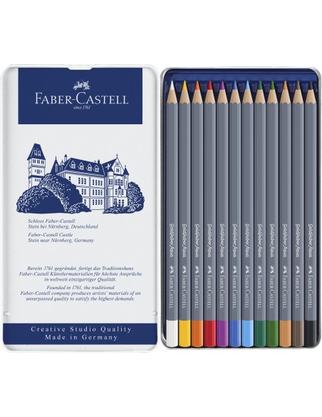 Caja Lápices Faber-Castell Metal Acuarelables 12 Unidades