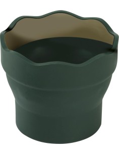 Recipiente Limpia-Pinceles Clip & Go Faber-Castell Verde