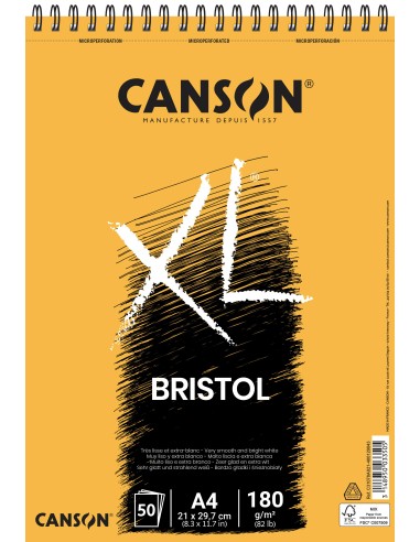Bloc Canson XL Bristol A4 50 H 180 gr