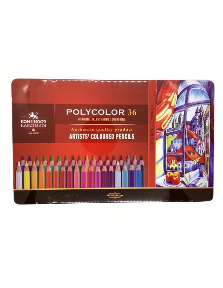 Caja Metálica Koh-I-Noor 36 Colores