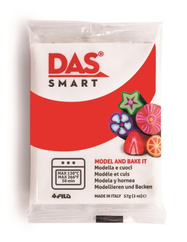Pastilla Arcilla Polimérica Das Smart 57 gr Rojo Escarlata