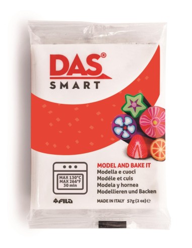 Pastilla Arcilla Polimérica Das Smart 57 gr Rojo Glitter