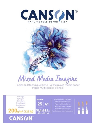 Bloc Canson Mix Media A1 25 H 200 gr