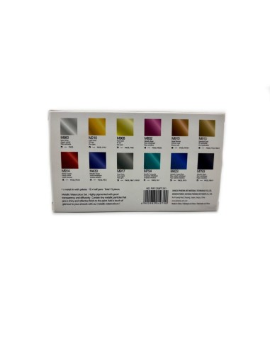 Caja Metálica Phoenix 12 Acuarelas Colores...
