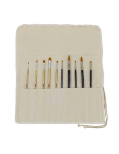 Tubo Esterilla con 5 Pinceles Óleo/Acrílico