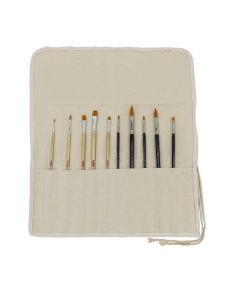Tubo Esterilla con 5 Pinceles Óleo/Acrílico
