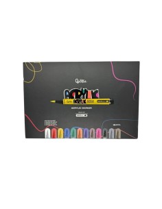 Caja Rotuladores Acrílicos Liderpapel Punta Pincel 12...