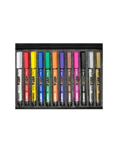 Caja Rotuladores Acrílicos Liderpapel Punta Pincel 12... 2
