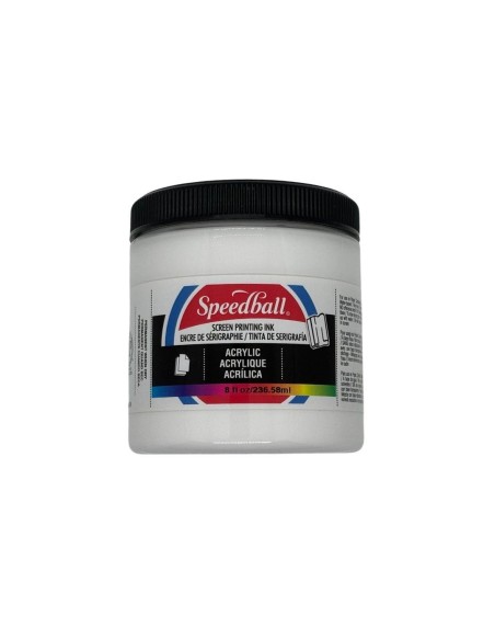 Tinta Serigrafía en Papel Acrílica Speedball 236 ml Blanca