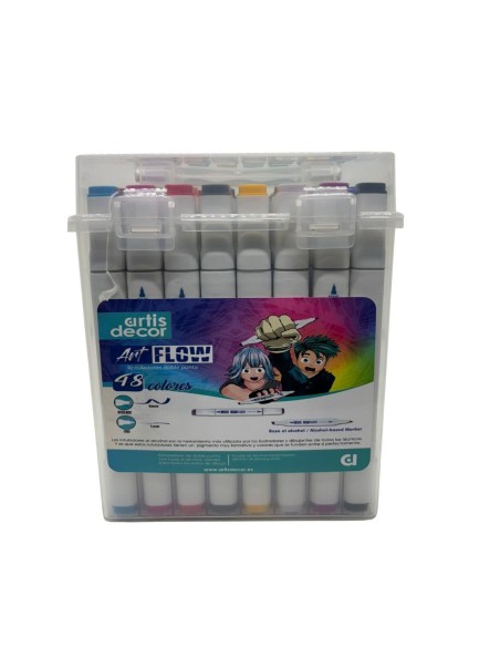 Caja Rotuladores Artis Decor Flow (Bisel 6 mm/Fino 1 mm) 48 colores