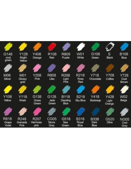 Caja Rotuladores Artis Decor Acrílicos Go (4-5mm) 36 colores