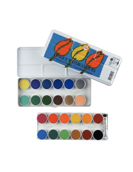Caja Témperas Talens Metal Colores 24 Unidades