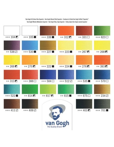 Caja Óleos Van Gogh Madera 20 ml 32 Unidades