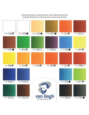 Caja Óleos Van Gogh Madera 20 ml 24 Unidades