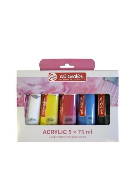 Caja Acrílicos Art Creation Colores Primarios 75 ml 5 Unidades