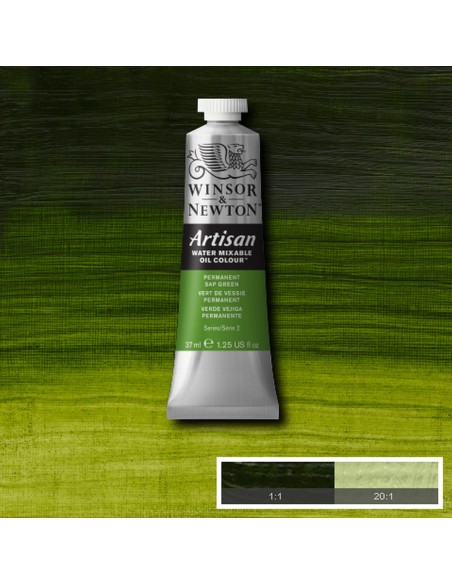 Óleo W&N Artisan al Agua 37 ml Verde Vejiga Permanente Nº503