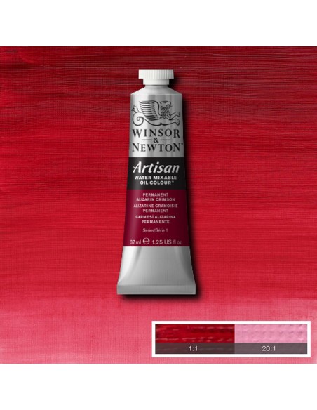 Óleo W&N Artisan al Agua 37 ml Carmesí Alizarina Permanente Nº468