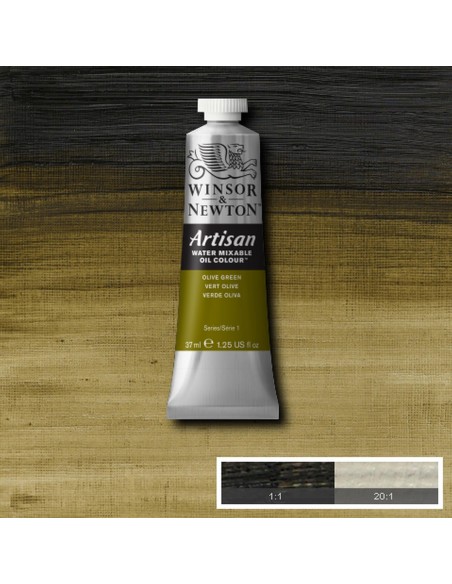 Óleo W&N Artisan al Agua 37 ml Verde Oliva Nº447