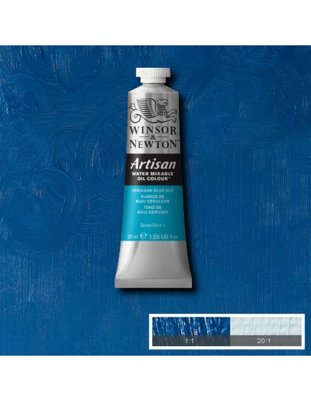 Óleo W&N Artisan al Agua 37 ml Tono de Azul Cerúleo Nº138