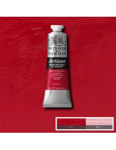 Óleo W&N Artisan al Agua 37 ml Rojo Cadmio Oscuro Nº104