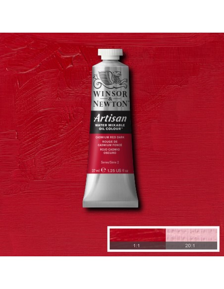 Óleo W&N Artisan al Agua 37 ml Rojo Cadmio Oscuro Nº104