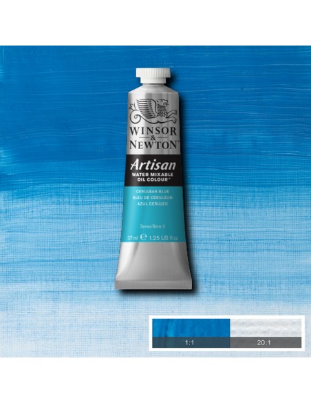 Óleo W&N Artisan al Agua 37 ml Azul Cerúleo Nº137