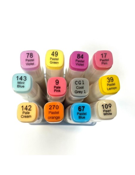 Caja Rotuladores Artis Decor Twin Brush Tonos Pastel 12 Unidades